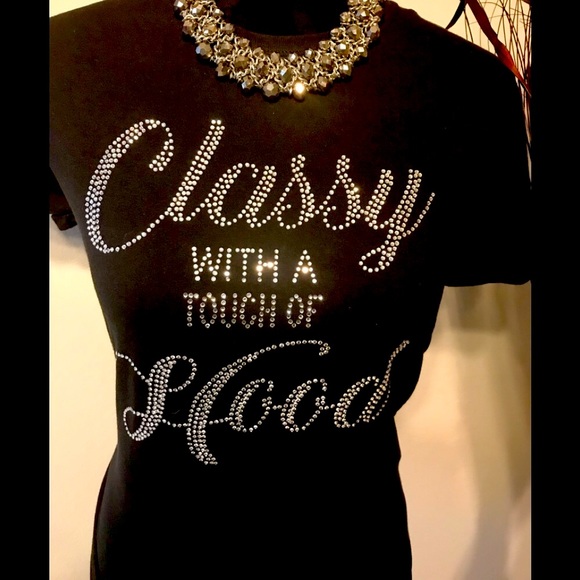 COPY - Classy with a touch of Hood Rhinestone T-shirt. All offers considered!!!… - Picture 1 of 2